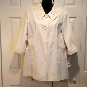 NWT - LARRY LEVINE - White Jacket, Size Small